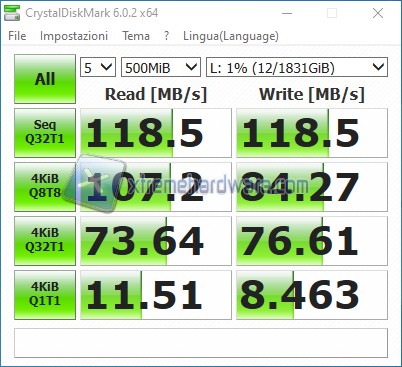 Buffalo ts6200DN crystaldiskmark